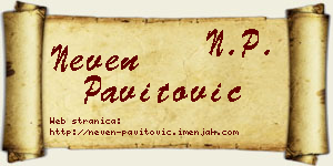 Neven Pavitović vizit kartica